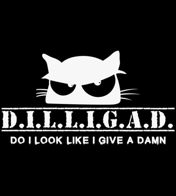 D.I.L.L.I.G.A.D. Do I Look Like I Give A Damn Cat Face